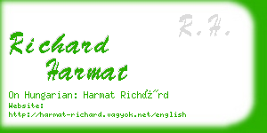 richard harmat business card